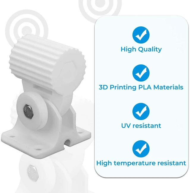 Alt view image 6 of 6 - Wall Mount Bracket for Ubiquiti NanoStation NS-5AC & LTU Lite Fits for Ubiquiti NanoStation NS-5AC, Loco M2/M5 & LTU Lite, Adjustable Outdoor PLA Mount, UV-Resistant White