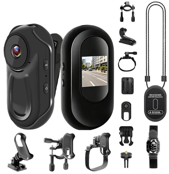 Main image of 1080P Mini Body Camera with Audio and Video Recording, Magnetic Body Camera Motorcycle Camera, Wearable Body Camera with Magnetic Back Clip, Camcorder for Traveling, Pet, Vlogging, Cycling
