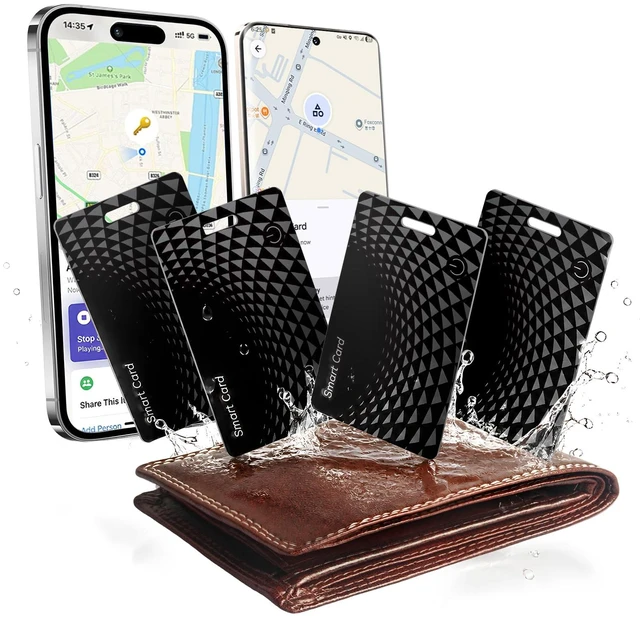 Main image of 2026 Wallet Tracker Card, Bluetooth Tracking Card, Works with iOS & Android Apple MFi Certified, wireless charging, 120dB Alarm, IP68 waterproof for keys, passport & luggage, Backpack