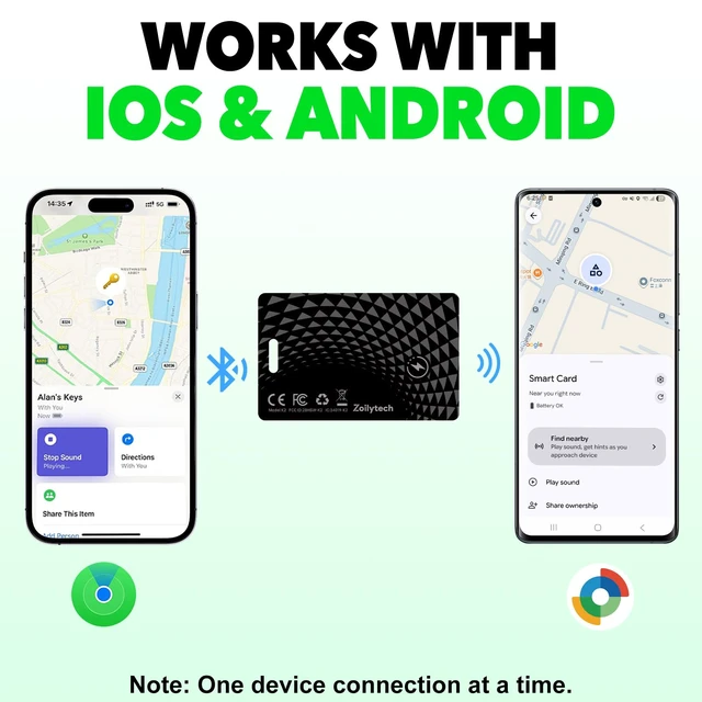 Alt view image 2 of 7 - 2026 Wallet Tracker Card, Bluetooth Tracking Card, Works with iOS & Android Apple MFi Certified, wireless charging, 120dB Alarm, IP68 waterproof for keys, passport & luggage, Backpack