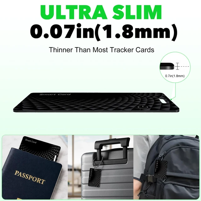 Alt view image 7 of 7 - 2026 Wallet Tracker Card, Bluetooth Tracking Card, Works with iOS & Android Apple MFi Certified, wireless charging, 120dB Alarm, IP68 waterproof for keys, passport & luggage, Backpack