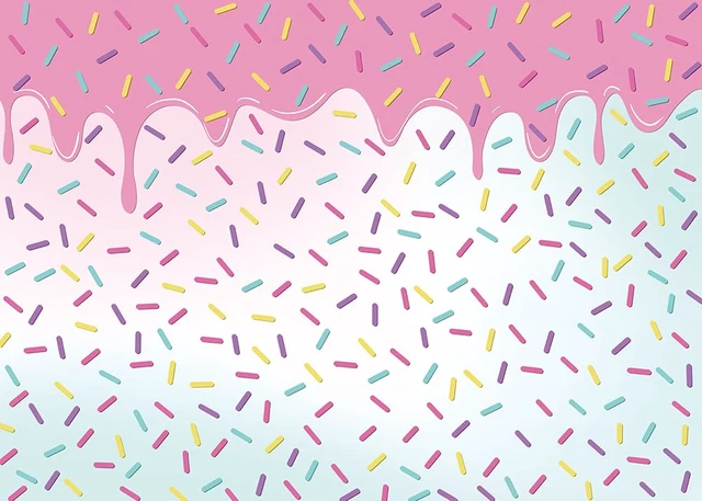 Alt view image 5 of 5 - Donut Grow Up Birthday Backdrop 8x6ft Donut Party Decoration,Bright Confetti Sprinkle Photography Background,Girl Baby Shower Decor,Polyester