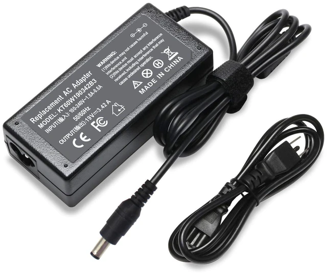 Main image of 65W AC Adapter Charger Compatible with Toshiba Satellite C55 C55D C655 C855 C855D L745 L655 L755 L55 P755 C675 L775D P845T P855 Z830 S55 Z30 A665 C55-A C55T C75D Z930 E45T Power Supply Cord