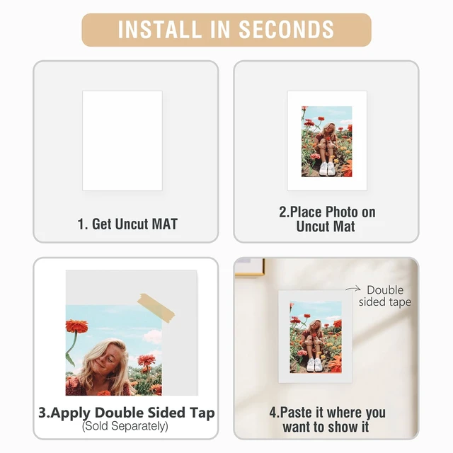 Alt view image 7 of 7 - 25 Pack 8.5x11 Mat Boards, 4-Ply Acid-Free Backing Boards Ideal for Framing Photos, Art Prints, Paintings, Posters and DIY Craft Projects