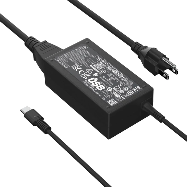 Main image of 65W USB C L67440-001 Laptop Charger Compatible with HP EliteBook 830 840 G8 G9, Probook 440 450 G10, Envy x360 15 & Spectre x360, L65505-002 Type C Fast Charging Power Supply Adapter