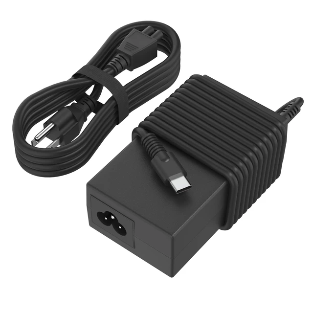 Alt view image 2 of 7 - 65W USB C L67440-001 Laptop Charger Compatible with HP EliteBook 830 840 G8 G9, Probook 440 450 G10, Envy x360 15 & Spectre x360, L65505-002 Type C Fast Charging Power Supply Adapter