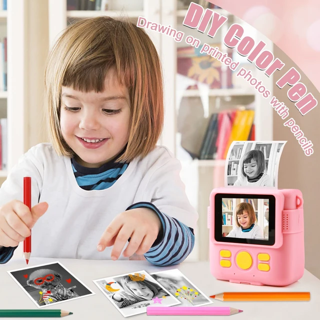 Alt view image 2 of 7 - Kids Camera Instant Print Paper, BPA-Free & Safe Paper for Kids Camera, Thermal Print Clearly Without Ink, Easy for Children to Tear, Long-Term Clear Display, 6 Rolls for Printing About 720 Photos