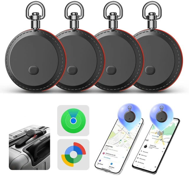Main image of ARTMU 4 Pack Air Tracker Tags Works with Apple Find My & Google Find Hub(iOS and Android),IP68 Waterproof Replaceable Battery,Key Finder Item Locator Smart Tag for Keys,Bag,Luggage