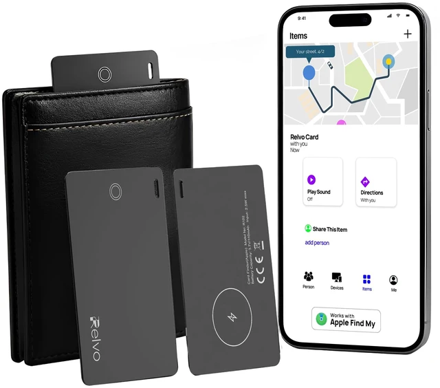 Main image of Apple find My Wallet Tracker Card, Apple Wallet Airtag Card, Slim Rechargeable Finder for Wallets, Bags, Passport Holders and Everyday Essentials