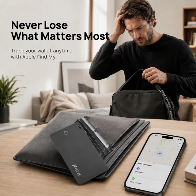 Alt view image 2 of 7 - Apple find My Wallet Tracker Card, Apple Wallet Airtag Card, Slim Rechargeable Finder for Wallets, Bags, Passport Holders and Everyday Essentials