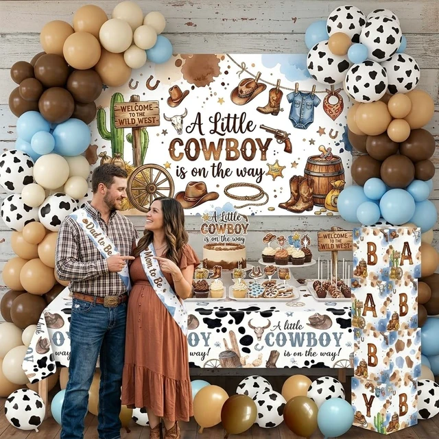 Alt view image 4 of 7 - Cowboy Baby Shower Decorations, Wild West Cowboy Rodeo Party Supplies Decor