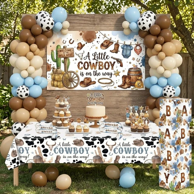 Alt view image 7 of 7 - Cowboy Baby Shower Decorations, Wild West Cowboy Rodeo Party Supplies Decor