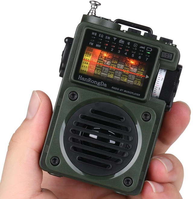 Main image of Shortwave Radio, Bluetooth Speaker Support MicroSD, FM MW WB SW Receiver with NOAA Alerts and Sleep Timer, Rechargeable Retro Analog Radios with Backlit and ATS Preset for Camping HRD700
