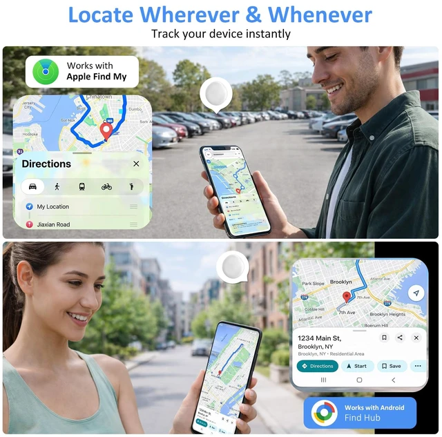 Alt view image 5 of 7 - Smart Tracker Tags for Android & iOS Works with Apple Find My & Android Find My Device, Luggage Tracker for Keys, Wallet, Backpack & Suitcase, Anti-Lost Tag