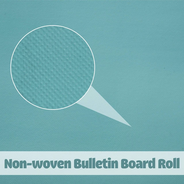 Alt view image 3 of 7 - Calming Blue Bulletin Board Roll Classroom Non Woven Fabric Background 15.7 in x 36 ft Fade Resistant Blue Bulletin Board Decoration for Back to School Classroom Bulletin Wall Decor