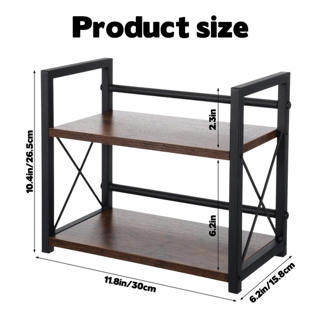 Alt view image 3 of 7 - CD Storage Shelf for Display Wooden Metal CD Holder Desk Rack Organizer Sturdy Game Disc Display CD Organizer for Countertop Storage Media Shelf Home Office Ideal for Music Enthusiasts (Black)