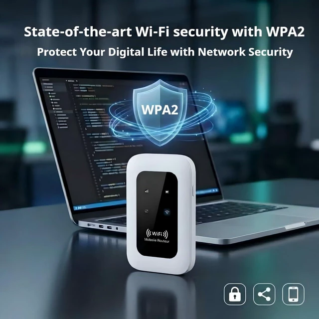 Alt view image 7 of 7 - Unlocked Portable 4G/5G WiFi Hotspot,Mobile Router with SIM Card Slot,300Mbps LTE CAT4 High-Speed Internet,Connects Up to 16 Devices,Travel WiFi for Camping,RV, Motorhome, Road Trips & Remote Work
