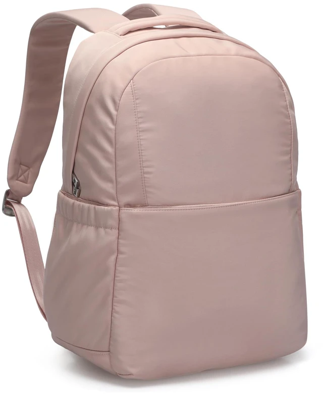 Main image of Laptop Backpack for Women 15.6 Inch Work Travel College Bag Fits 15.6 Inch Laptop, Water Repellent Lightweight Nylon, Nurse Teacher Student Commute Gym, Bookbag Purse, Pink 18L