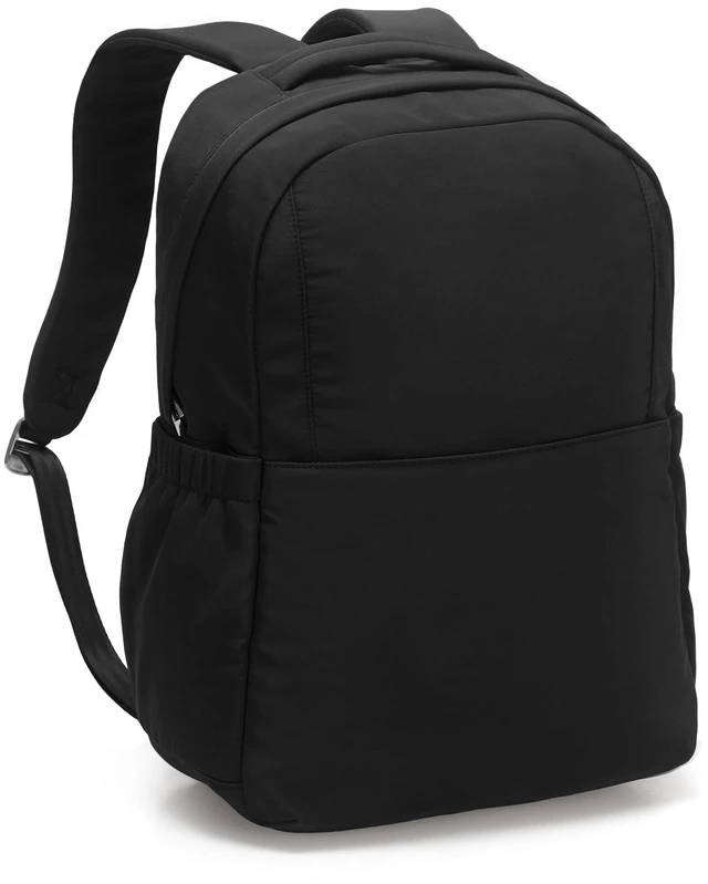 Main image of Laptop Backpack for Women 15.6 Inch Work Travel College Bag Fits 15.6 Inch Laptop, Water Repellent Lightweight Nylon, Nurse Teacher Student Commute Gym, Bookbag Purse, Black 18L