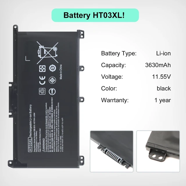 Alt view image 2 of 7 - HT03XL L11119-855 Laptop Battery for HP Pavilion 15-DA 15-DB 15-DW 15-CS 15-DY Series, 14-CE 14-CF 14-DF 14-DQ 14-DK Series, 17-by 17-CA Series