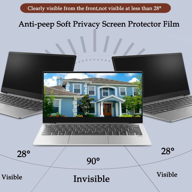 Alt view image 2 of 7 - Privacy Screen Protector Designed for Lenovo ThinkPad X1 Carbon Gen 10 touch 14" Laptop Anti Spy Film Matte Anti Spy Film TPU Guard Protectors Sticker