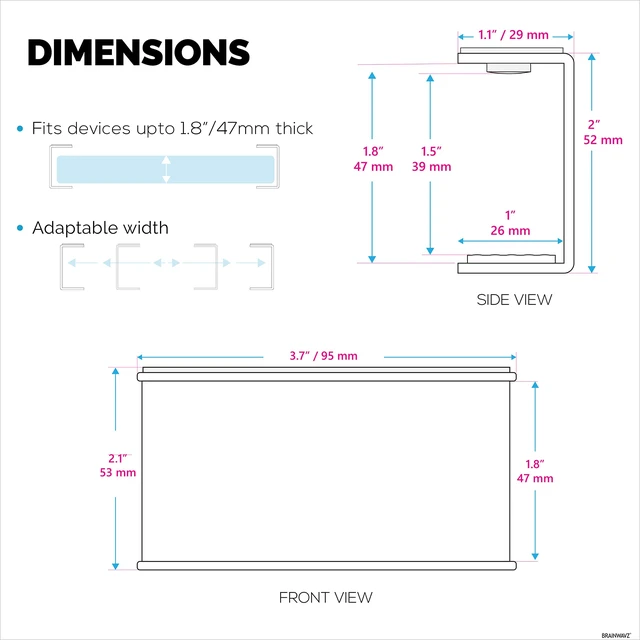 Alt view image 4 of 7 - Under Desk Laptop Holder Mount For Desk, Adhesive & Screw In, Devices upto 1.5" Thick like Macbooks, Surface, Keyboard, Routers, Modems, Cable Box, Network Switch & More (Metal Black) By