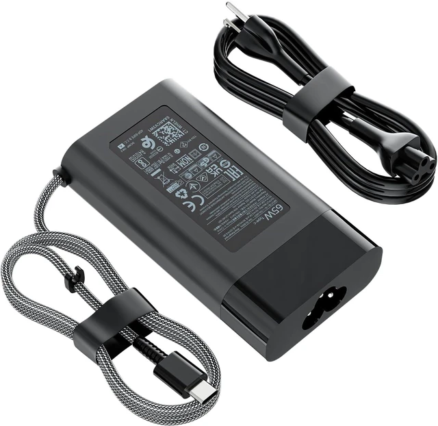 Main image of 65W 45W Type C Laptop Charger for HP Pavilion Elite X2 Spectre SM65CL AC Adapter Fit for HP ProBook 440 450 G8-G11, Elite x2 1012, Pavilion, Spectre x360 SM65CL L65505-002 Power Supply Cord