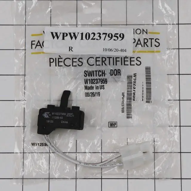 Main image of W10237959 Dryer Door Switch