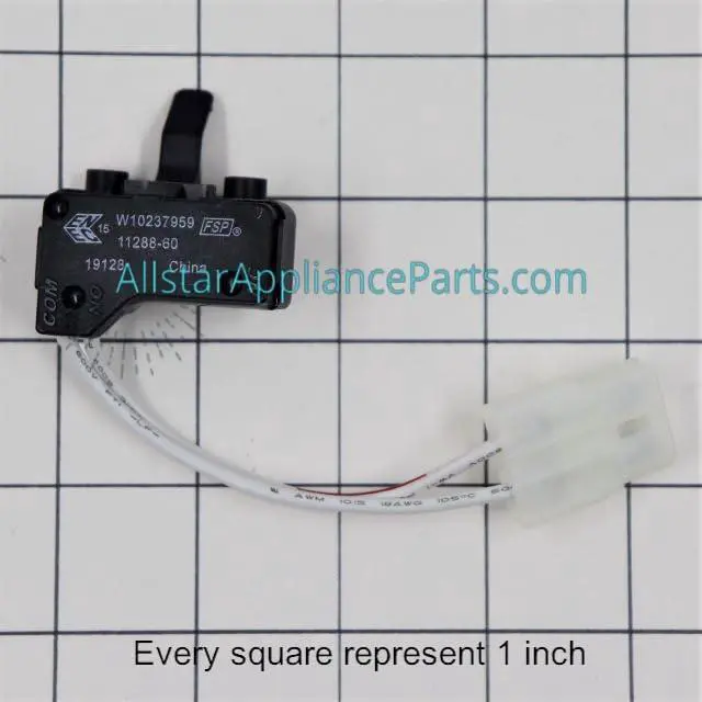 Alt view image 3 of 4 - W10237959 Dryer Door Switch