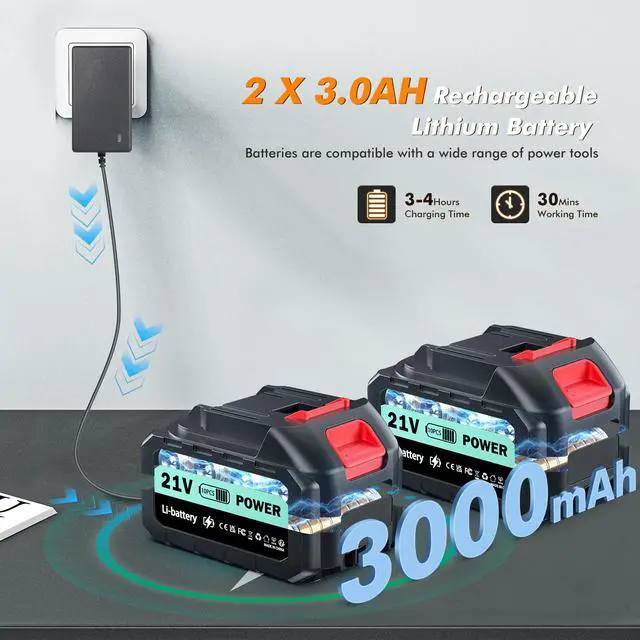 Alt view image 3 of 6 - Cordless Portable Washer, 100Bar/1450 PSI Handheld Washer with Foam Pot, Cleaner with 5m Elastic Hose, 6-in-1 Nozzle, Battery Operated Washer for Car Home Outdoor Patio Garden