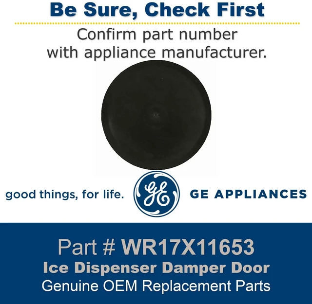 Alt view image 2 of 4 - WR17X11653 nuine OEM Ice Dispenser Damper Door for Refrirator