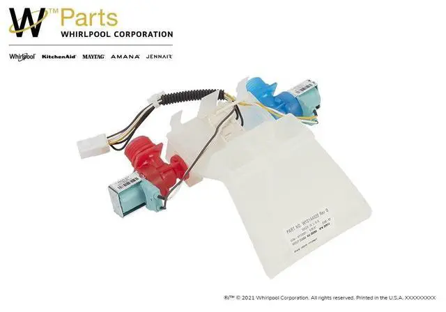 Alt view image 2 of 6 - WPW10144820 Washer Water Inlet Valve Assembly
