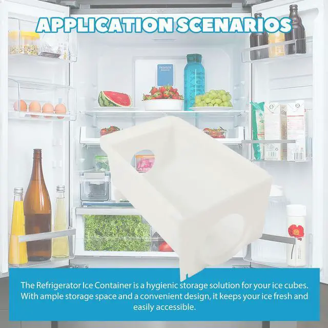 Alt view image 5 of 6 - W10850492 Refrigerator Ice Container Compatible with Whirlpool Amana Maytag Kenmore Refrigerator Ice Bucket ABS Plastic Replacement for W10670844, W10138193, AP5989704, PS11731153, 4378073