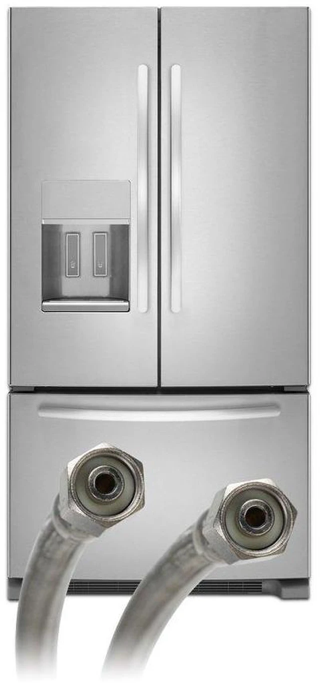 Alt view image 3 of 6 - 12IM72 Braided Stainless Steel Ice Maker Connector Water Line with Dual 1/4-In. x 1/4-In. Female Compression Threads, 6 Ft. (72-In.) Length