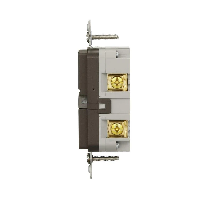 Alt view image 3 of 5 - Tamper Resistant GFCI Receptacle, 15A, 125V, Oil Rubbed Bronze | TRGF15RB-BX-L, Slim Flush Mount, #14 - 10 AWG, Back and Side wire, Self-Test, 2 Pole, 3 Wire, Grounding, NEMA 5-15R