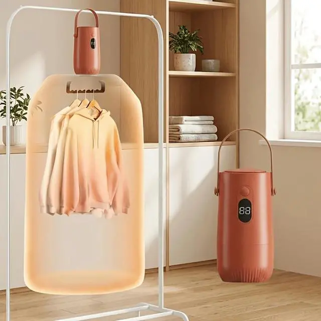 Alt view image 2 of 6 - New Travelling Portable Mini Dryer With Timer Function - Drying Solution For Apartments, Dormitories, RVs,With Drying Bag For Delicates Clothing, Underwear, Small Items Of Clothing