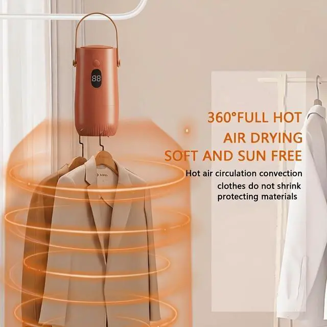 Alt view image 3 of 6 - New Travelling Portable Mini Dryer With Timer Function - Drying Solution For Apartments, Dormitories, RVs,With Drying Bag For Delicates Clothing, Underwear, Small Items Of Clothing