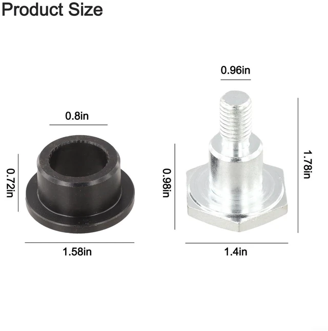 Alt view image 2 of 6 - Replacement Handle Bushing Bolt Kit For Wacker Neuson WP1540 WP1550 Newer Style Plate Compactors