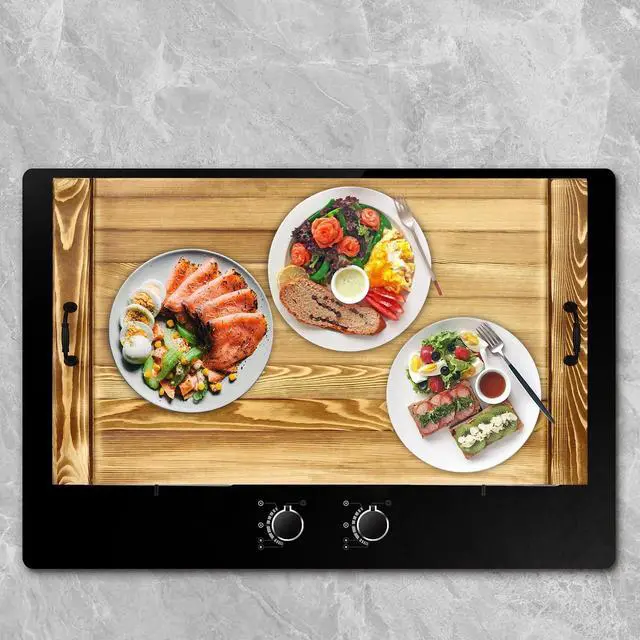 Alt view image 4 of 6 - Stove Top Cover Noodle Board Stove Covers with Built-in Handles Stove Burner Covers Durable Extra Thick Handmade Cookware Decorative Tray for Kitchen