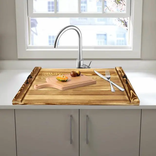 Alt view image 5 of 6 - Stove Top Cover Noodle Board Stove Covers with Built-in Handles Stove Burner Covers Durable Extra Thick Handmade Cookware Decorative Tray for Kitchen