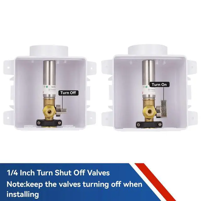 Alt view image 4 of 6 - Icemaker Outlet Box with Water Hammer Arrestor,1/2 Inch Crimp PEX Inlet and 1/4 Inch OD Compression Outlet Connection Ice Maker Boxes,Refrigerator Water Line Kit