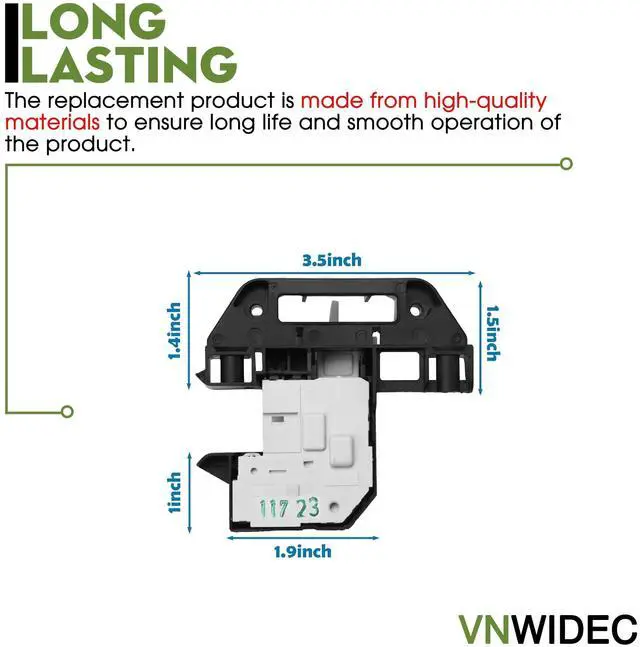 Alt view image 2 of 6 - Washer Door Lid Lock Switch for Kenmore 266.1532412 266.1532413 2661532210 | Fits Kenmore 2661532211, 2661532212, 2661532412, 2671532212, 2671532311, 2671532312, 2671532412, 2671532413, 36361532110