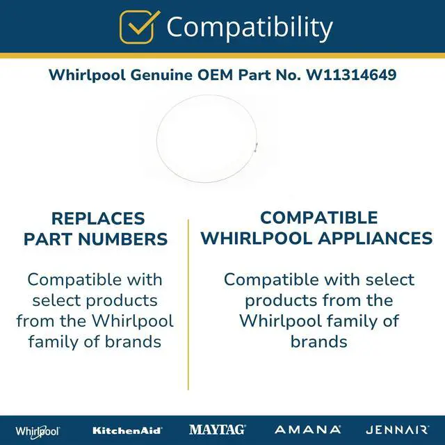 Alt view image 5 of 6 - W11314649 Genuine OEM Washer Hose Clamp Replacement Part