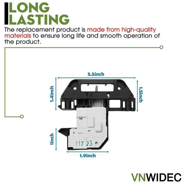 Alt view image 2 of 6 - Washer Door Lid Lock Switch for Kenmore 266.153211 266.153221 266.1532211 | Fits Kenmore 266.1532212, 266.1532311, 266.1532312, 36371542410, 2661532110, 2661532212, 2661532311, 2661532312, 2661532412