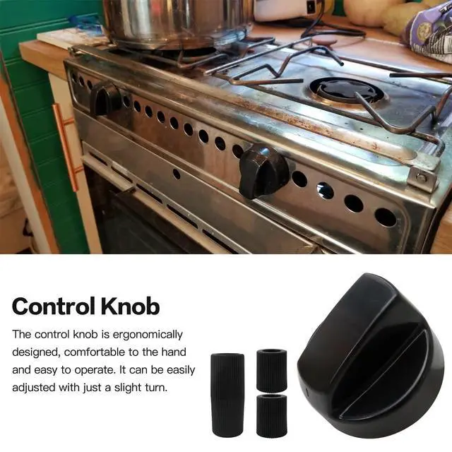 Alt view image 3 of 6 - 4 Pack Universal Replacement Switch Knob Control Knob Plastic Knob with 12 Adapters for Oven/Stove/Range