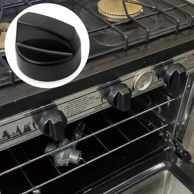 Alt view image 6 of 6 - 4 Pack Universal Replacement Switch Knob Control Knob Plastic Knob with 12 Adapters for Oven/Stove/Range
