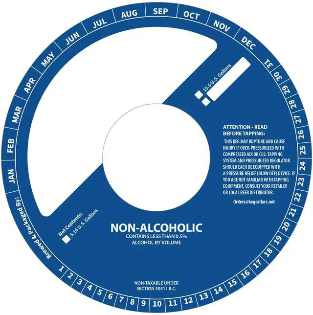 Main image of 100 Pack Keg Ring Collars 6.5" with 2.25" Cutout Paperboard Discs for Non-Alcoholic Keg Labeling Writable Brewery Tags for Beverage Identification