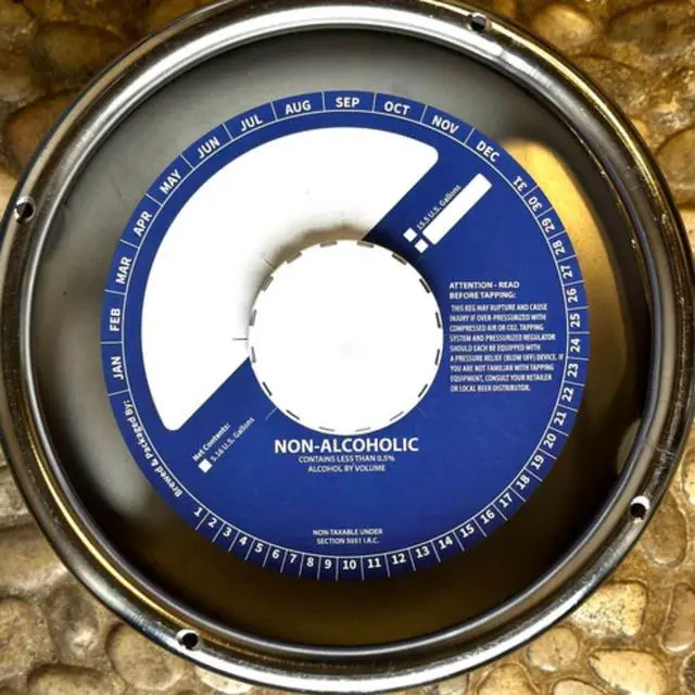 Alt view image 2 of 6 - 100 Pack Keg Ring Collars 6.5" with 2.25" Cutout Paperboard Discs for Non-Alcoholic Keg Labeling Writable Brewery Tags for Beverage Identification