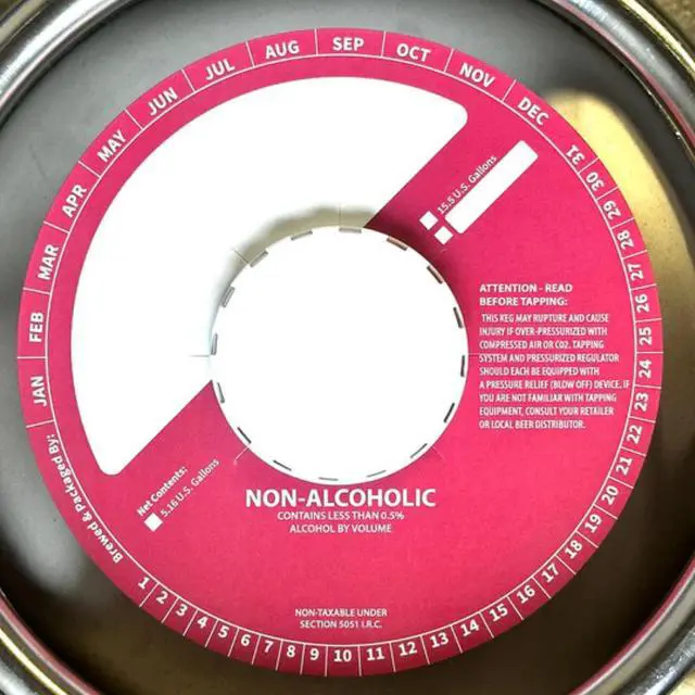 Alt view image 2 of 6 - 100 Pack Keg Ring Collars 6.5" Diameter with 2.25" Center Cutout Paperboard Round Tags for Non-Alcoholic Beverage Keg Labeling Writable Blank Stock Identification Discs for Brewery Use