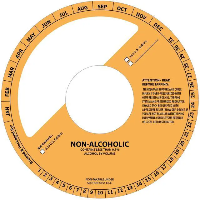 Main image of 100 Pack Keg Ring Collars 6.5" Diameter with 2.25" Center Cutout Paperboard Discs for Non-Alcoholic Keg Labeling and Beverage Identification